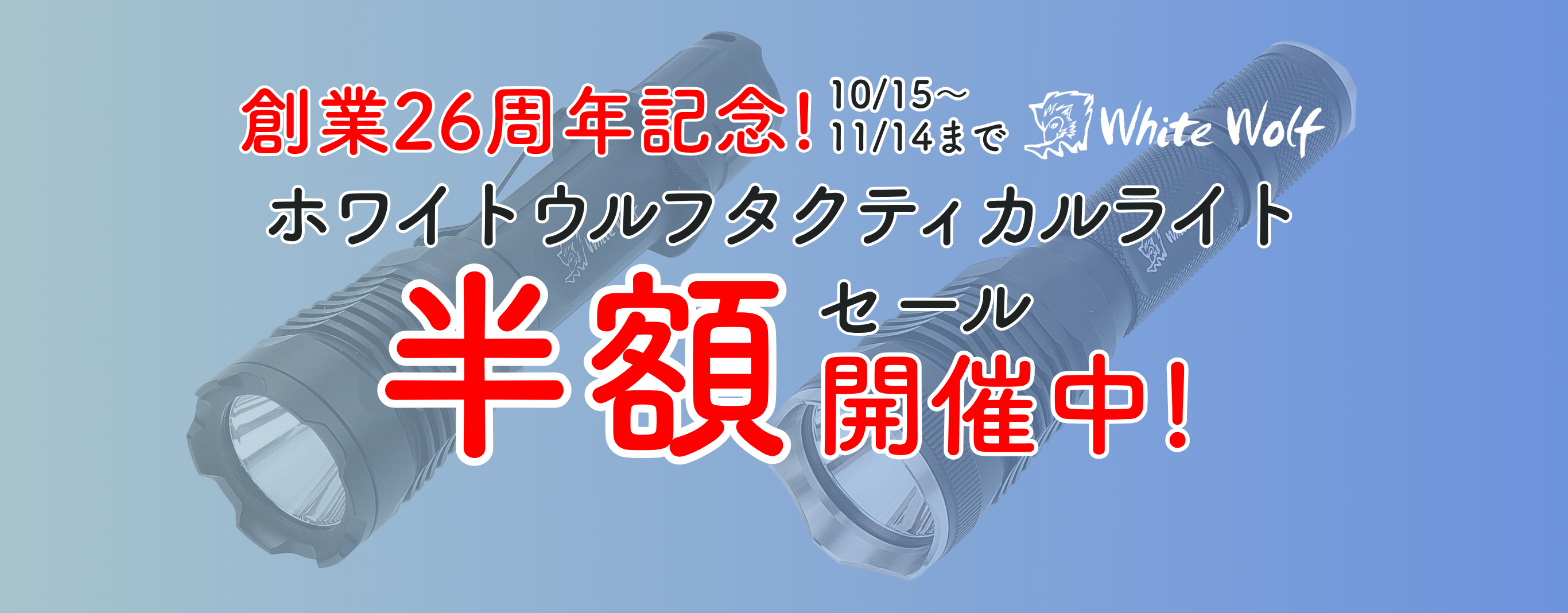 半額セール開催中!